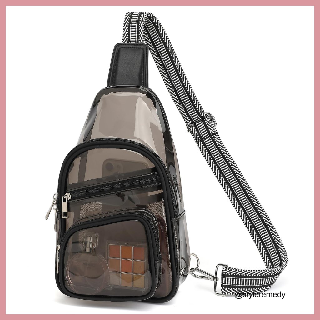 Clear Stadium Approved Crossbody Bag, Tpu Fanny Pack, Hands-Free Concert Bag